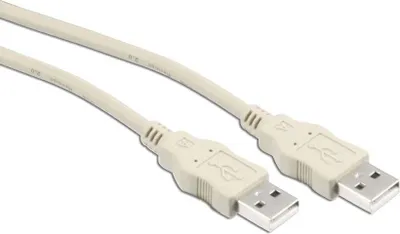 Produktbild von 1,80 m USB 2.0 Anschlußkabel (Stecker A - Stecker A) Grau