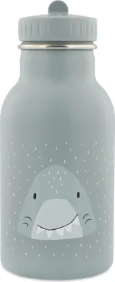Produktbild von Trixie Edelstahl Trinkflasche für Kinder - Mr. Shark - 350ml - Blau - Auslaufsicher