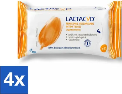 Produktbild von Lactacyd Taschentücher Pflege 15 Stück - Vorteilspack - 4 Stücke