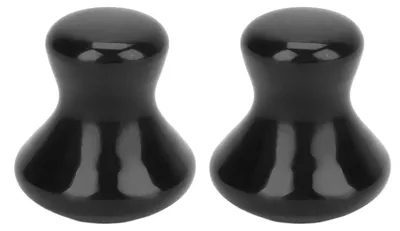 Produktbild von 2 Stück Gua Sha Gesichtswerkzeuge Pilzform Facelift Falten entfernen Massageroller Werkzeug Schwarz