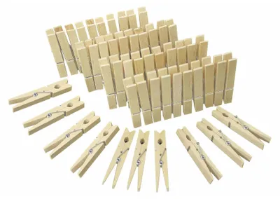 Produktbild von BÜRSTENMANN Wäscheklammer Holz 50Stück 6 Stück Verkaufseinheit 108728 4022551337509