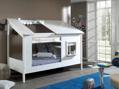 Produktbild von Bett Baumhaus Bett 90 x 200 cm Weiß