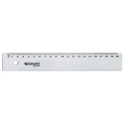Produktbild von Westcott - Kunststofflatte 20 cm, auf Blisterpackung