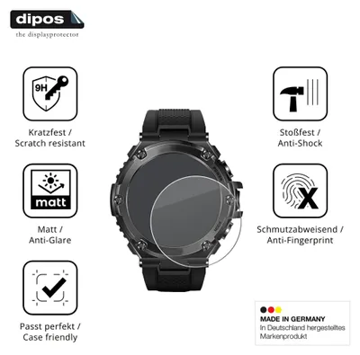 Immagine prodotto di 2x Pellicola Protettiva per Stahlgear Titan Pro Protezione opaco Vetro Flessibile 9H dipos