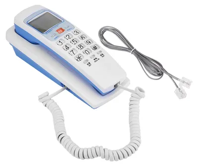 Obrázek produktu pro FSK/DTMF telefon s identifikací volajícího, pevný telefon, stolní, rozšíření pevné linky pro domácnosti, bílá barva