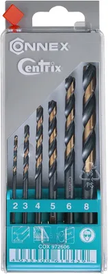 Produktbild von Centrix Bohrersatz 2 bis 8 mm, 6-teilig