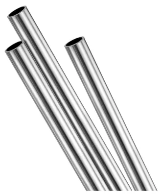 Produktbild von 3 Stück Edelstahlrohr Ø 4mm, Wandstärke 0.5mm, Länge 300mm, Edelstahl Rundrohr, Metallrohr, Edelstahlrundrohr Hohlprofil, Metallgerades Rohr für Bau, Treppen, Geländer