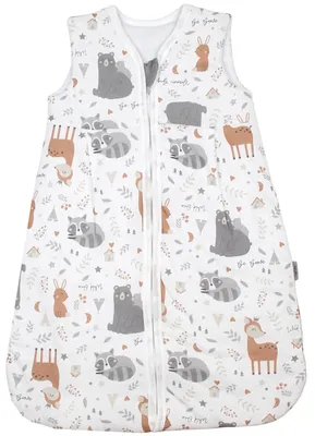 Produktbild von TupTam Ganzjahresschlafsack en Materialien 2.5 TOG Unisex Baby Schlafsack wattiert, Farbe: Wilde Tiere, Größe: 80-86