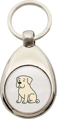 Produktbild von Huuraa Schlüsselanhänger Mastiff Comic Masti Metall Schlüsselring Einkaufswagenchip Geschenkidee