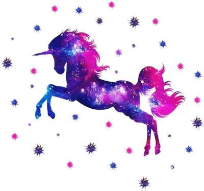 Produktbild von Kinderzimmer Wandtattoo, Einhorn Sternenhimmel Wandsticker Vinyl Tapete Wandaufkleber Dekoration für Mädchen Kinderzimmer Kindergarten