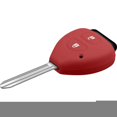 Produktbild von PhoneNatic Silikon Schlüssel Hülle kompatibel mit der Toyota new reiz / Crown 2-Tasten Fernbedienung in rot  2-Key