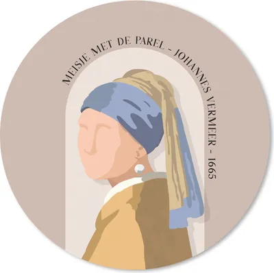Produktbild von MuchoWow® Mauspad Mousepad Alte Meister - Mädchen mit Perlenohrring - Rosa - Alt 50x50 cm - Mousepads - Maus Mat - Pad - Mausunterlage - Vinyl
