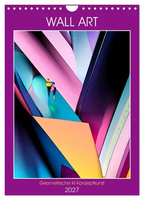 Produktbild von WALL ART Geometrische Konzeptkunst (Wandkalender 2027 DIN A4 hoch), CALVENDO Monatskalender