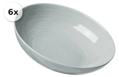 Produktbild von Suppenteller 20cm 6er Set Suomi grau-blau