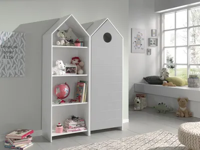 Produktbild von CASAMI Set 2-tlg. best. aus: Regalschrank, Schrank 1-trg. mit Front in Grau