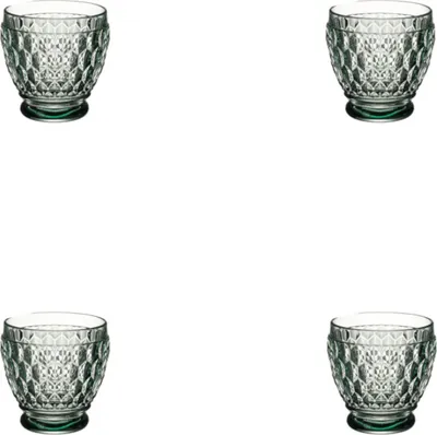 Image de Villeroy & Boch, ensemble de 4 verres à shot Boston, colorés, capacité de 80 ml, en cristal vert