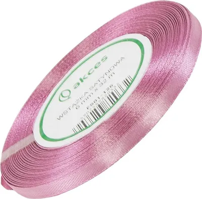 Zdjęcie produktu dla Wstążka satynowa brudna różowa 6mm - 32mb