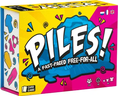 Produktbild von Asmodee Kartenspiel Piles! - Schnelles Actionspiel für 2-8 Spieler