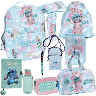 Produktbild von Mega Schulset XXL – Stitch Disney | 10-teiliges Schulranzen-Set Für Jungen & Mädchen Klasse 1–4
