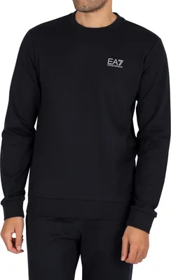 Produktbild von EA7 Emporio Armani Pullover Unifarbenes Sweatshirt mit Rundhalsausschnitt und Logo-Print