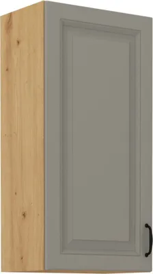 Obrázok produktu pre Vysoká horná skrinka SOPHIA - šírka 45 cm, svetlo šedá / dub artisan