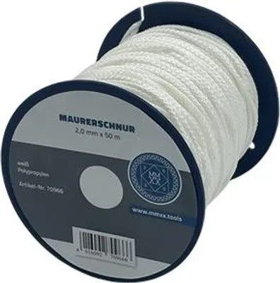 Produktbild von MMXX Lot-Maurerschnur 50 m Rolle 2,0 mm, weiß, Polypropylen