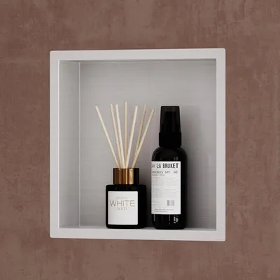 Immagine prodotto di doporro Nicchia Doccia a Parete 30x30x8.3cm, Nicchia Bagno Doccia a Muro a Incasso in Acciaio Inox, Argento