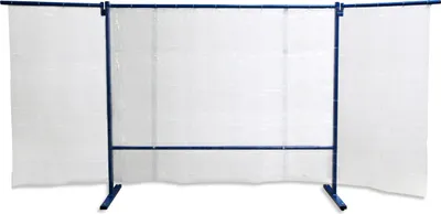 Produktbild von ELMAG Schweißerschutzwand 3-teilig mit Folienvorhang glasklar (57254)