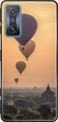Produktbild von König Design Hülle kompatibel mit Xiaomi Redmi K50 Gaming Kunststoff Soft Handyhülle - Handy Case Heißluftballons