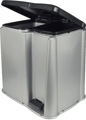 Produktbild von Centi Treteimer mit Einsätzen, 1 x 14 l und 1 x 6 l, 40 x 40 x 31 cm, Polyproplyen