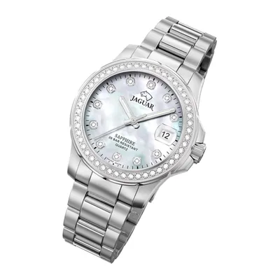 Produktbild von Jaguar Armbanduhr Damen J892/1 Analog Edelstahl Uhr silber Cosmopolitan UJ892/1