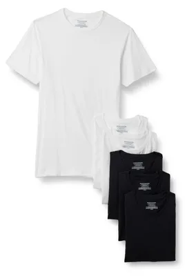 Produktbild von A. Essentials Unterhemd Herren Slim Fit Unterhemden mit Rundhalsausschnitt, 6er