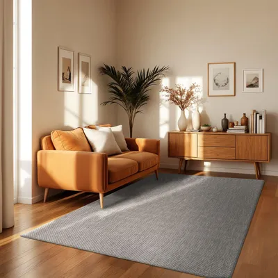 Produktbild von TT Home Teppich Für Outdoor Küchenteppich Balkon Terrasse Unifarbenes Design Modern Größe 200 cm Quadrat