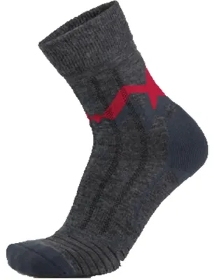 Produktbild von Meindl Mt3.5 Trekking Merino Light Wandersocken Damen - Anthrazit / Rot | Größe: 42-44