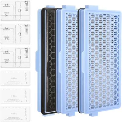 Produktbild von 3er-Pack Ersatzfilter kompatibel mit Miele Staubsaugern mit 3 Motorschutzfiltern und 3 Abluftfiltern fš¹r S4000, S5000, S6000 & S8000 [Compact C1 & C2, Complete C2