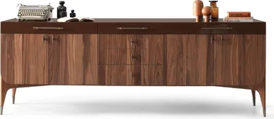 Produktbild von Casa Padrino Luxus Sideboard Braun / Dunkelbraun 230 x 60 x H. 82 cm - Massivholz Schrank mit 6 Schubladen und 4 Türen - Esszimmer Möbel - Luxus Möbel - Luxus Einrichtung