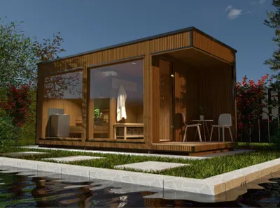 Obrázek produktu pro Sauna Trockensauna Massivholzsauna Landhaus Garten Saunas Häuschen