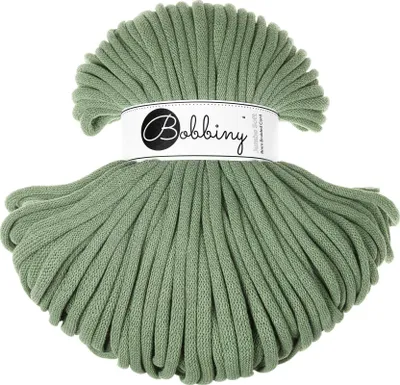 Immagine prodotto di Cordoni di cotone - cordoni intrecciati 8 mm - 100m Verde eucalipto