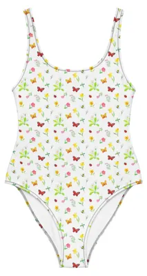 Produktbild von Mr. & Mrs. Panda Badeanzug Ostern Frühlingsgefühle Größe XXL - Weiß - Geschenk, Küken, Badebekleidung, Shape-Badeanzug, Bademode, Frühling, Ostergeschenke, Hase, Swimsuit