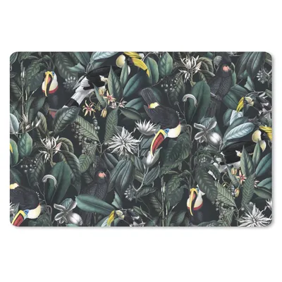 Produktbild von MuchoWow® Mauspad Mousepad Blumen - Vogel - Tukan 27x18 cm - Mousepads - Maus Mat - Pad - Mausunterlage - Büroartikel - Desk Matten