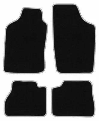 Immagine prodotto di Tappetini in velluto Nero/Argento per Nissan Micra K10 1983-1991 Set 4 pezzi