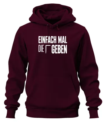Obrázok produktu pre Jednoducho buďte sebou. Zábavná mikina s nápisom, sarkastická, s kapucňou, bordová, veľkosť 3XL