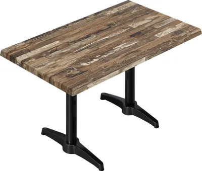 Produktbild von WBC | Bistro Außen Tisch | B: T: H: 120 x 70 x 80,5 cm | Vintage Old / Schwarz | Rechteckig | Zusatzgewicht | Bistrotisch Gastro Tisch