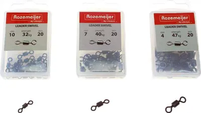 Produktbild von Vorfachwirbel 20 Stück, Zugstärken 14, 32, 40, 47 kg, in Aufbewahrungsbox für Angeln
