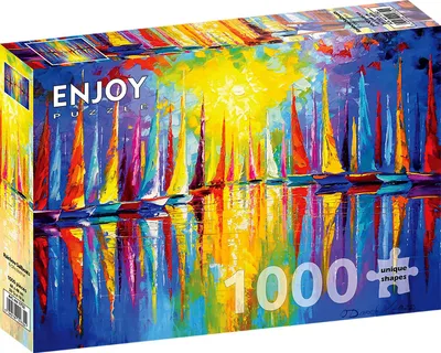 Zdjęcie produktu dla Puzzle 1000 elementów Enjoy – Tęczowe żaglówki