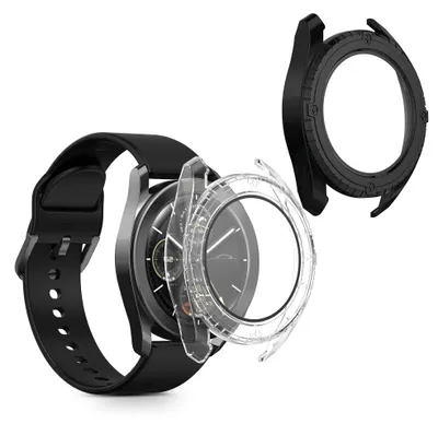 Produktbild von kwmobile 2x Glas Hülle für Xiaomi Watch S3 Schutzhülle - Fullbody Fitnesstracker Case Set aus Glas - Schwarz Transparent