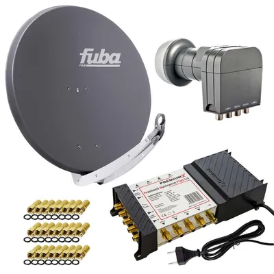 Produktbild von Fuba DAA 850 A Sat Anlage Alu Quattro LNB PremiumX 5/8 Multiswitch F-Stecker