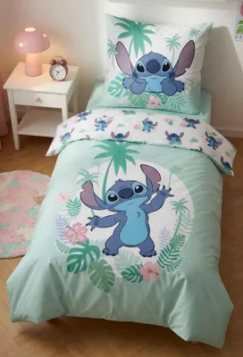 Image de Parure de lit pour bébé, housse de couette réversible, 135 x 200 cm + taie d'oreiller 80 x 80 cm, 100 % coton