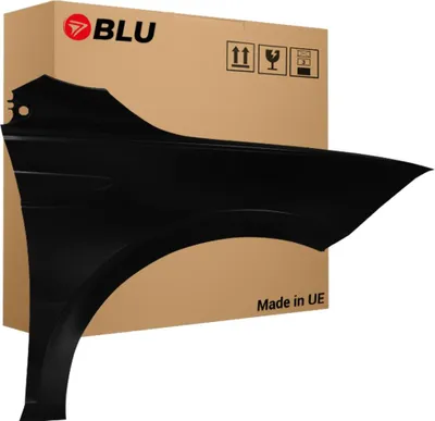 Image de BLU Aile Compatible avec VW Volkswagen Polo AW VI 6 L041 LO41 Droite Schwarz Schwarz | 2017- | Avant | Peint| Prêt à Monter | Acier