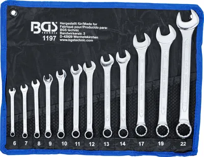 Produktbild von BGS 1197 Maulringschlüssel-Satz, 6-22 mm, 12-tlg.